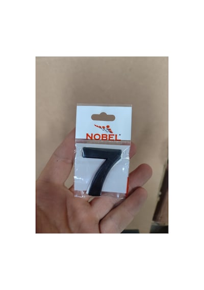 Yapışkanlı Kapı Numarası Kapı No Siyah Küçük Boy 50 Mm 5cm Siyah Renk Numaralar 1 Adet 7 7