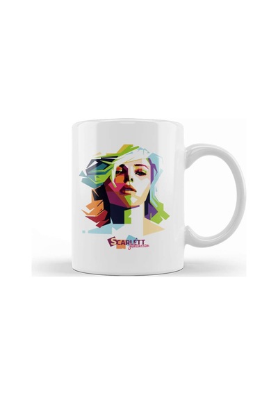 Geometric Celebrity Scarlett Johansson Tasse Kupa Bardak Porselen Karışık