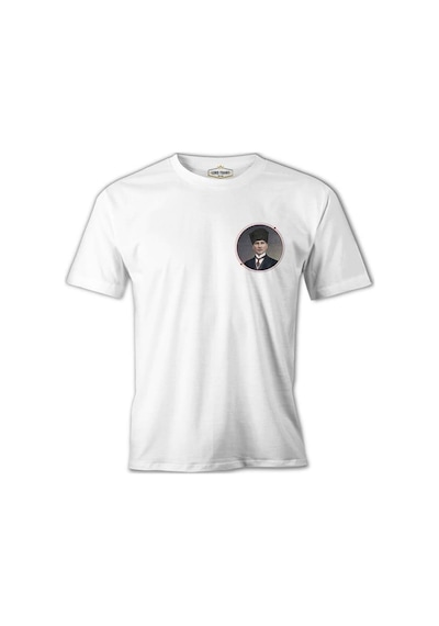 Atatürk - Portre Logo Beyaz Erkek Tshirt