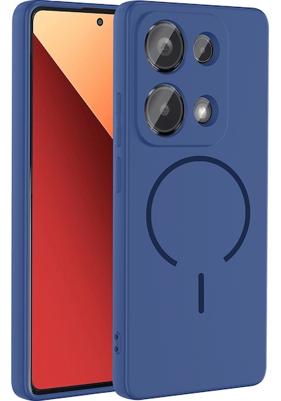 Redmi Note 13 Pro 4g Kılıf M-safe Şarj Özellikli Mkst Meta Kapak - Lacivert Lacivert