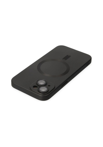 Apple  Uyumlu   iPhone 14 Plus Kılıf Moshi Lens Magneticsafe Silikon - Siyah
