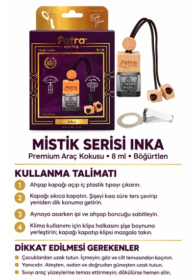Mistik Serisi İnka 8ml Premium Oto Kokusu , Metal Klipsli, Araç Kokusu, Araba Kokusu, Oto Kokusu, Araç Parfümü, Oto Parfümü, Aynaya Asılan,cam Şişe Araç Kokusu, Araba Aksesuarı, Oto Aksesuar Petra Spring Araç Ve Ortam Kokuları Mistik Serisi İnka 8ml Premium Oto Kokusu , Metal Klipsli, Araç Kokusu, Araba Kokusu, Oto Kokusu, Araç Parfümü, Oto Parfümü, Aynaya Asılan,cam Şişe Araç Kokusu, Araba Aksesuarı, Oto Aksesuar Petra Spring Araç Ve Ortam Kokuları