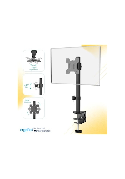 Ergoflex Ef61 Steel Design 2-8 Kg Asansörlü 17"-27" Monitör Standı