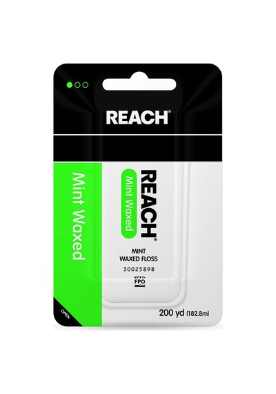 Reach Diş İpi, Mumlu, Nane, 200 Yard 4'lü Paket