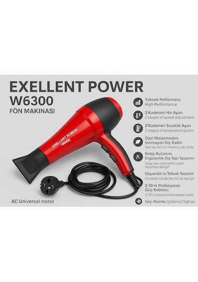 Exellent W6300 Fön Makinası