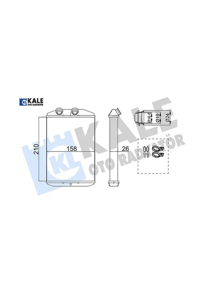 Kalorifer Radyatörü Renault Kangoo Iı 08 Master Iıı 10 210 158x26 Kale Radyatör 7701209819