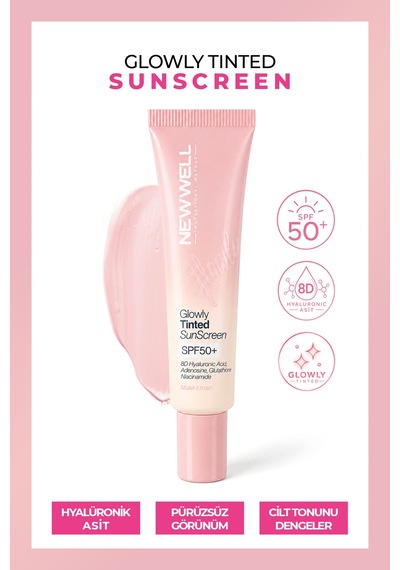 Glowly Tinted Mineral Sunscreen Spf50+ Renkli Mineral Filtreli Güneş Koruyucu Krem 35 Ml