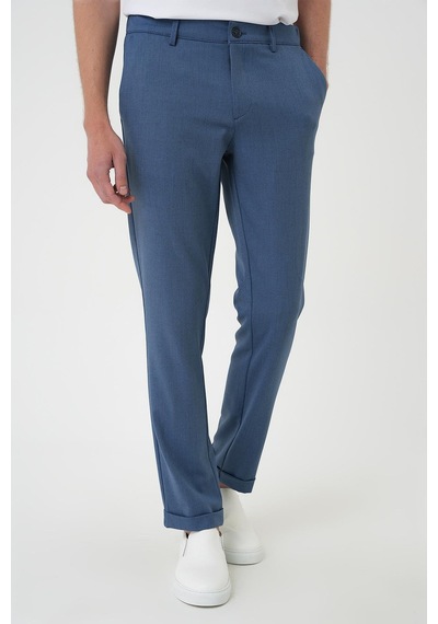 Efor Comfort Fit Beli Lastikli İndigo Jogger Pantolon P 1183 İndigo