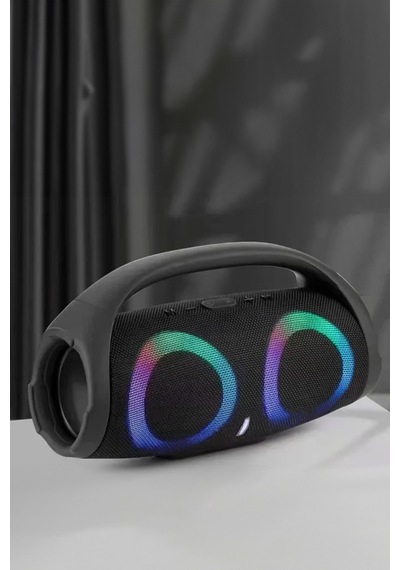 Thentech Büyük Şarjlı Taşınabilir Kumsal Partilerinde Kampta Kullanılabilir Kablosuz Bluetooth Hoparlör Siyah