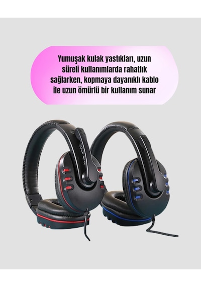 Kablolu Headset - Net Ses Ayrımı Ve Ayarlanabilir Konfor