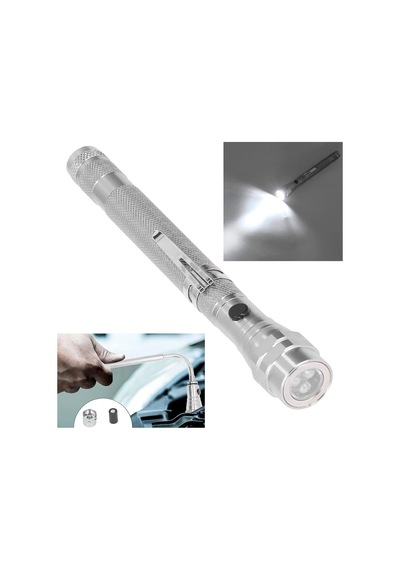 Powermaster Mx-2808 Mıknatıslı 360 Derece Döner Başlıklı 3 Ledli Beyaz Işık El Feneri