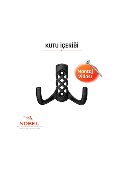 Karatay Askı, Metal Vestiyer Askısı, 49 Gr, Dolap Ve Duvar Askılığı, Matsi Yah Vidalı