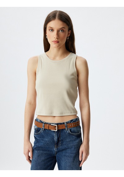 Koton Basic Crop Atlet Bisiklet Yaka Fitilli Pamuklu Slim Fit Bej 4sak10947ek Ekru Koton Basic Crop Atlet Bisiklet Yaka Fitilli Pamuklu Slim Fit Bej 4sak10947ek Ekru