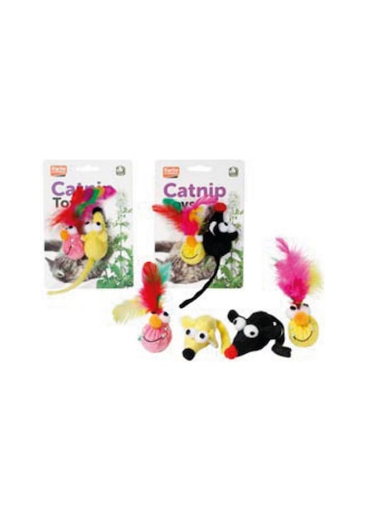 Karlıe Peluş Kedi Otlu Oyuncak Set 2li 6cm