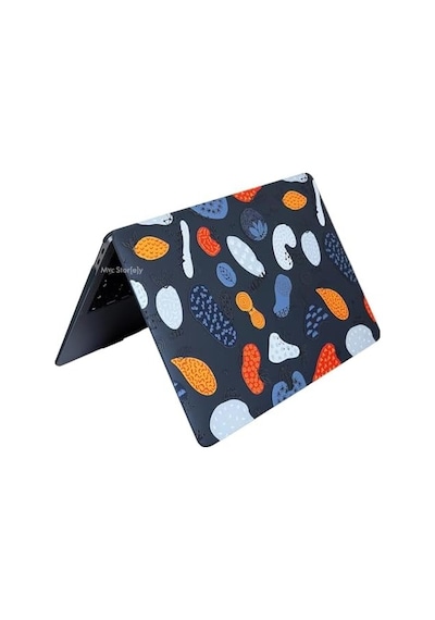 Macbook Air 13.6 İnç Meyve Desenli Kılıf A2681 A3113 A3240 A3449 M2 M3 M4 M5 Uyumlu Parlak Sert Kapak Hard Case Siyah