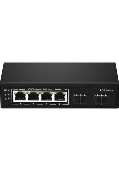 Ods 4port +2 Uplınk 60w Full Poe 08ods-4p2s 10/100/1000 2x Sfp Yönetilemez Switch