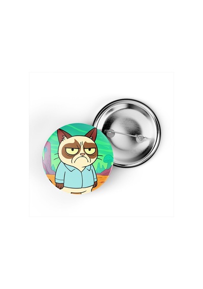 Grumpy Cat - 44 Mm İğneli Çanta Rozeti - 5 Adet Diğer