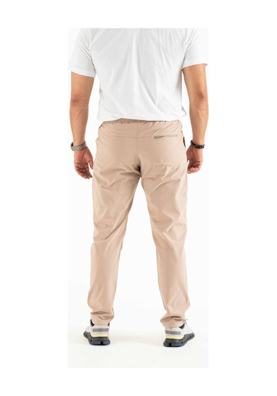Longberg Erkek Beli Lastikli Bağcıklı Mevsimlik Jogger Spor Pantolon Bej