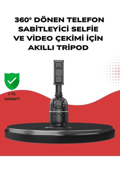 Telefon Ve Kamera Uyumlu 360 Otomatik Takipli Akıllı Masa Tripodu diğer