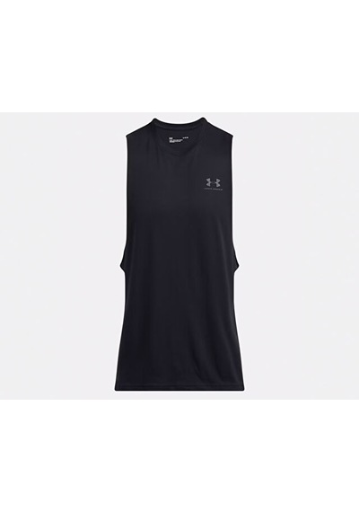 Under Armour Ua Left Chest Cut Off Tank Erkek Antrenman Atleti 1329286-001 Siyah