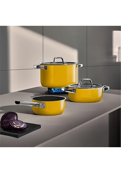 Wmf Fusiontec Tencere Seti 4 Parça Mango Sarı Wm-3201114506 Wmf Renkli