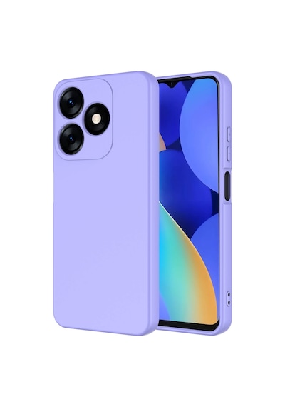 Tecno Spark 10 4g Kılıf Yumuşak Silikon Kamera Korumalı Lansman Pazarplus Koyu Mor