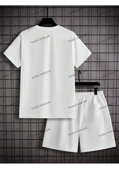 Tarzsokak Alt/üst T-shirt Ve Şort Takımı Kod Alt165 Beyaz