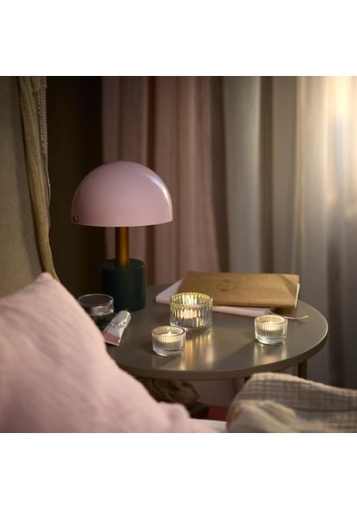 Ikea Lotsfågel Kokulu Tealight Mum, Bej, 3.5 Saat