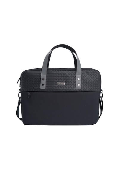 13-14 İnç Omuz Askılı Laptop Çantası Lenyes Lb552 Voyagers Serisi Su Geçirmez Polyester Kumaş Siyah