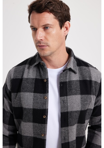 Tudors Erkek Slim Fit Dar Kesim Kareli Kışlık Oduncu Gömlek-42331 Antrasit Tudors Erkek Slim Fit Dar Kesim Kareli Kışlık Oduncu Gömlek-42331 Antrasit