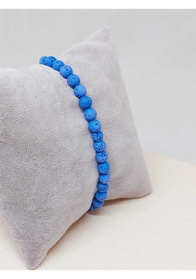 Lav Taşı Lacivert Renk Bileklik 6mm 52386 Çok Renkli