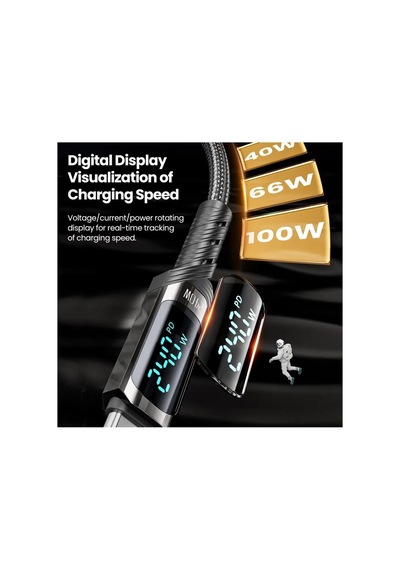 Toocki 240w 2'si 1 Arada Usb-a / Usb-c To Usb-c Hızlı Şarj Ve Veri Aktarım Kablosu 1 Metre