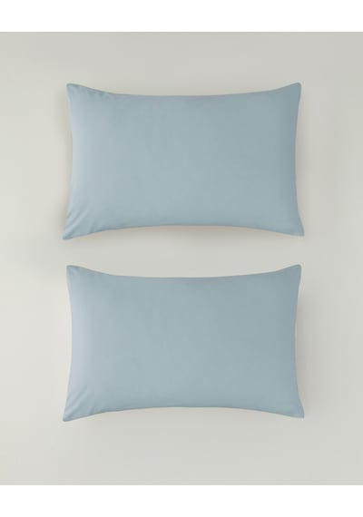 English Home Novella Premium Pamuk Dokulu 2'li Yastık Kılıfı 50x70 Cm Açık Mavi Açık Mavi