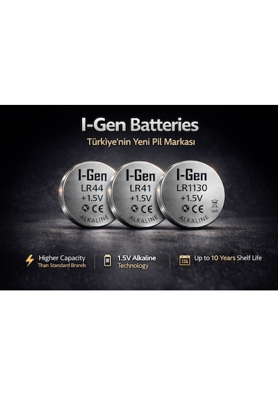 I-gen Lr1130 1.5v Alkalin Düğme Pil Ag10, L1131, 389 20'li Paket