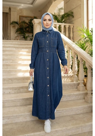Hb Harma Time Butik Kadın Belden Lastikli Cep Detaylı Koyu Kot Mavi Elbise Koyu Mavi Koyu Mavi Hb Harma Time Butik Kadın Belden Lastikli Cep Detaylı Koyu Kot Mavi Elbise Koyu Mavi Koyu Mavi