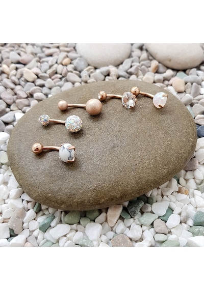 Chavin 5 Adet Taşlı Taşsız Cerrahi Çelik Göbek Piercing Eh02Rs