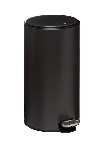 Delta Modern Metal Pedallı, 30 L, Çöp Kutusu, Koku Filtreli, Temizlenir İç Hazneli Mat Siyah