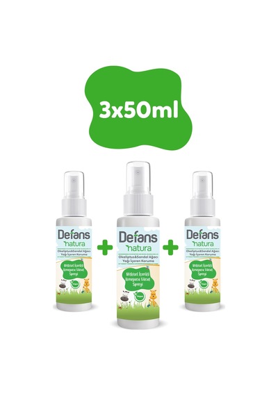 Defans Natura Bitkisel İçerikli Koruyucu Vücut Spreyi 3'lü