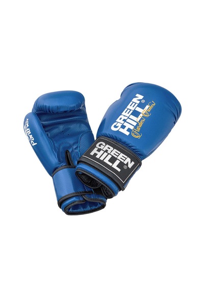 Green Hill Mavi Boks Eldiveni Panter Daire Desenli