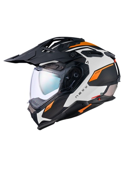 Nexx X.wed 3 Keyo Karbon Enduro Motosiklet Kaskı Mat Beyaz-turuncu