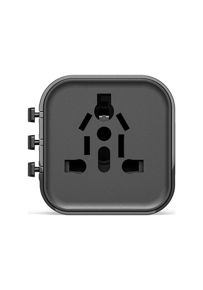 Wiwu Wi-ua005 Çoklu Universal Tr/us/uk/aus/eu Uyumlu Seyahat Şarj Adaptörü 2500w Siyah