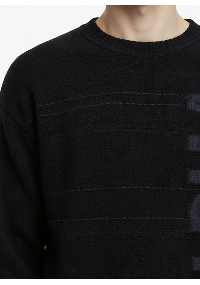 Alpha Studio Siyah Erkek Bisiklet Yaka Regular Fit Yazı Baskılı Kazak Au-3174c Alpha Studıo Crewneck Knıt Alpha Studio Siyah Erkek Bisiklet Yaka Regular Fit Yazı Baskılı Kazak Au-3174c Alpha Studıo Crewneck Knıt
