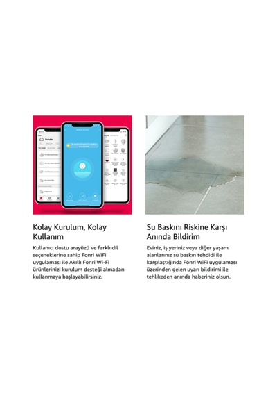 Fonri Wi-fi Akıllı Su Baskın Sensörü Su Basma Sensörü Wf3-al1-0303-01