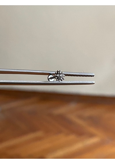 316 L Cerrahi Çelik Dudak Piercing Kıkırdak Helix Tragus Conch Zirkon Taşlı Kasımpatı Piercing Mavi 50396865