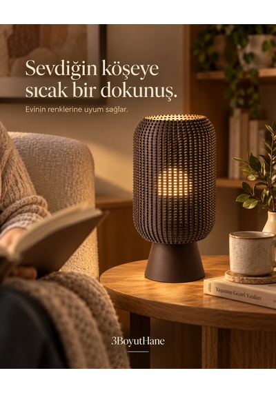 Modern Dekoratif Masa Lambası Salon Ve Yatak Odası İçin Abajur, 10 Renk Seçeneği, E14 Led Uyumlu Kahverengi