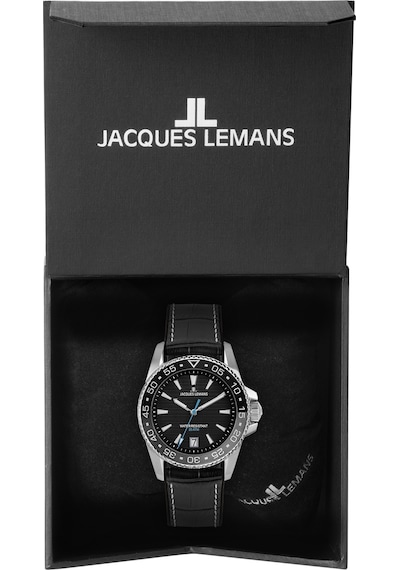 Jacques Lemans 1-2205a Lıverpool Dıver Erkek Kol Saati Gümüş - Siyah