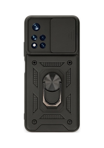Redmi Note 11t Kılıf Pars Lens Yüzüklü Silikon - Siyah Bzsxx00 1