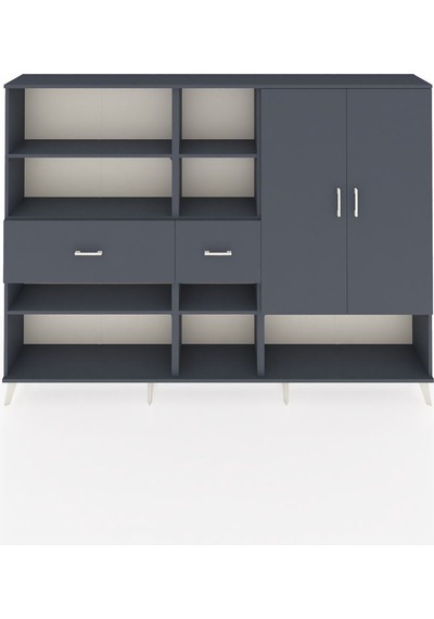 Arges Dolap 10 Raflı 2 Çekmeceli 2 Kapaklı 220x30x163 Antrasit-antrasit Antrasit - Antrasit Arges Dolap 10 Raflı 2 Çekmeceli 2 Kapaklı 220x30x163 Antrasit-antrasit Antrasit - Antrasit