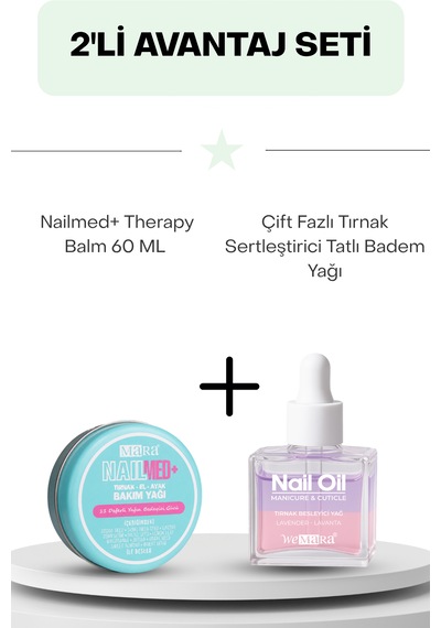 Mara Nailmed Therapy Balm 60 Ml + Çift Fazlı Tırnak Tatlı Badem Yağı Diğer