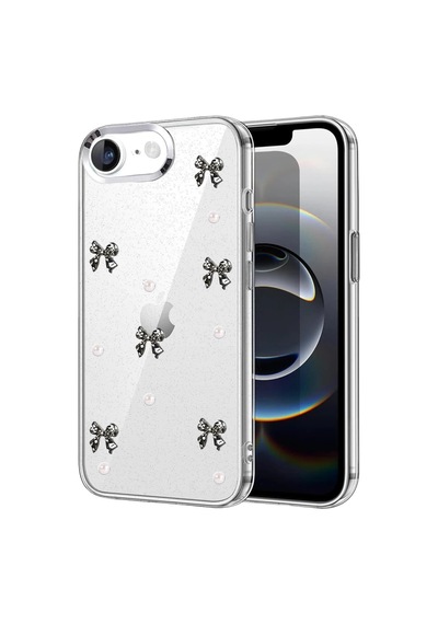 Apple iPhone Uyumlu  16e Uyumlu Fiyonk Desenli Kapak - Desen 8